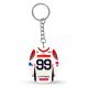 3. KH Toruń hockey jersey keychain (Home) SREBBREKH-KHT