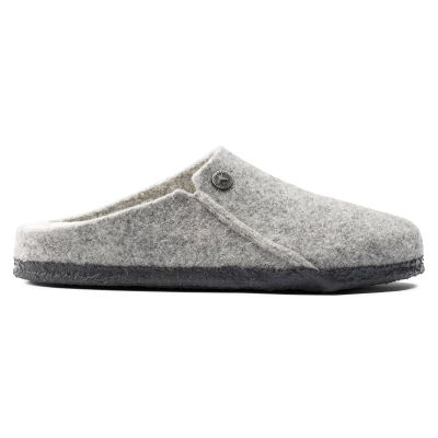 9. Birkenstock Zermatt Light Gray Wool Felt Insulated Men's/Women's Slippers Regular Wide (1015092)