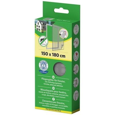 34. MOSQUITO NET WINDOW 150X180 WHITE POLYESTER + VELCRO TAPE