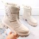 11. Filippo W PAW498B insulated zippered snow boots, beige