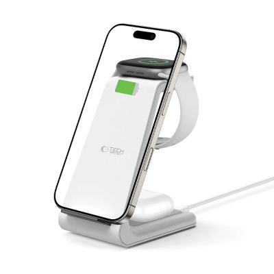 2. Tech-Protect QI15W-A36 3in1 Charging Station for Apple - White
