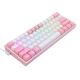 7. REDRAGON K617-RGB Fizz RGB White/Pink USB Keyboard Pink, White