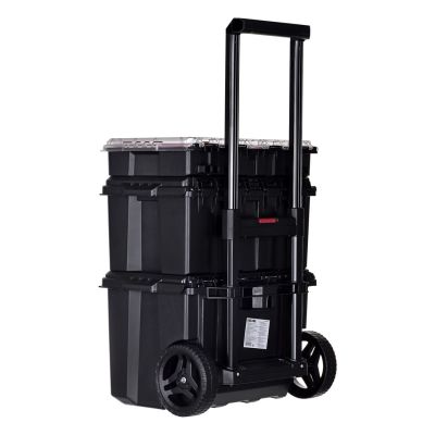 4. Set of 3 Stack"N"Roll KETER boxes