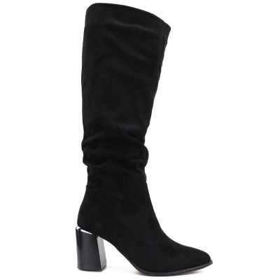 2. Black women’s block-heel boots Jezzi MR2623-7