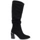 2. Black women’s block-heel boots Jezzi MR2623-7