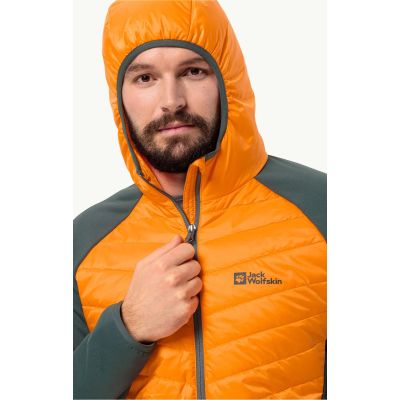 4. Jack Wolfskin Routeburn Pro Hybrid M Waterproof Outdoor Jacket Yellow (1710511_3285)