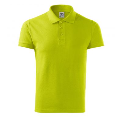 3. Malfini Cotton M MLI-21262 lime polo shirt