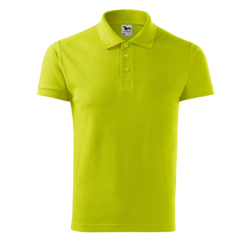 3. Malfini Cotton M MLI-21262 lime polo shirt