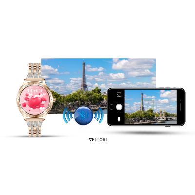 24. VELTORI VT350-1 Women's Smartwatch Rose Gold Bracelet