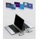 17. Baseus Metal Gleam 4in1 multifunctional HUB USB Type C - USB Type C Power Delivery 100 W / HDMI 4K 30 Hz / 1x USB 3.2 Gen 1 / 1x USB 2.0 (CAHUB-CY0G)