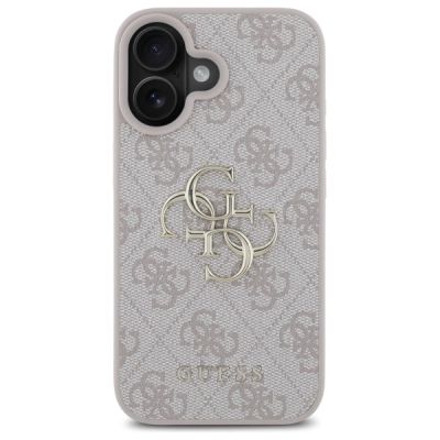 3. Guess 4G Big Logo Case for iPhone 16 - Pink