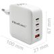 6. Qoltec 140W GaN Wall Charger | 5-20V | 2.5-5A | 3 x USB-C PD | 1 x USB QC 3.0 | White