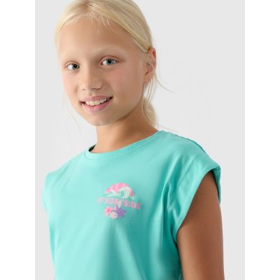 4. Girls' printed top 4F 4FJRSS24TTSHF2052-35S