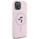4. Karl Lagerfeld Silicone Karl&Choupette MagSafe iPhone 15 Plus Case - Pink