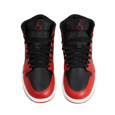 5. Air Jordan 1 Mid Men's Basketball Shoe Black/Gym Red/White - DQ8426-061