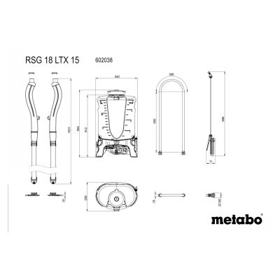 2. Metabo RSG 18 LTX 15 Cordless Backpack Sprayer (602038850)