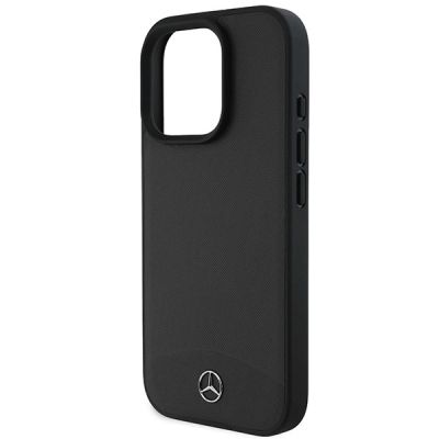 6. Mercedes Textured And Plain Leather MagSafe case for iPhone 16 Pro - black