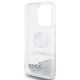 7. Hello Kitty Liquid Glitter Charms Kitty Head case for iPhone 15 Pro - silver
