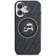 3. Karl Lagerfeld IML Glitter Karl & Choupette Heads Logo MagSafe Case for iPhone 16 - Black