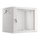 4. Lanberg WF01-6409-10S single-section cabinet (9U; 500mm / 600mm / 450mm; wall-mounted; Glass; 19''; gray)