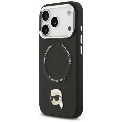 2. Karl Lagerfeld Karl Pin MagSafe Case for iPhone 17 Pro Max - Black