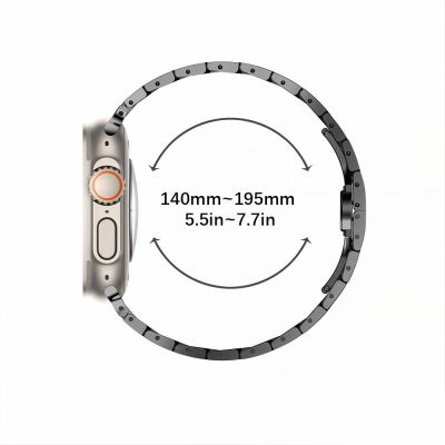 4. Tech-Protect Stainless Band for Apple Watch 44 / 45 / 46 / 49 mm – silver-orange