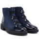 4. Women's suede insulated ankle boots, blue, M.Daszyński SA252-4