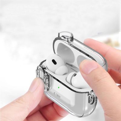 7. Tech-Protect Slim Hook Case for AirPods 1 / 2 - Clear