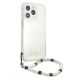 4. Guess GUHCP13LKPSWH iPhone 13 Pro / 13 6.1" Transparent Hardcase White Pearl
