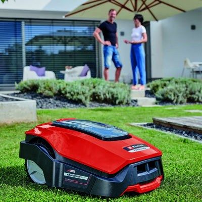 9. Einhell FREELEXO 1200 LCD BT Robot Lawnmower Battery Red