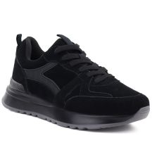 Women's black leather shoes Vinceza FIO27-67006