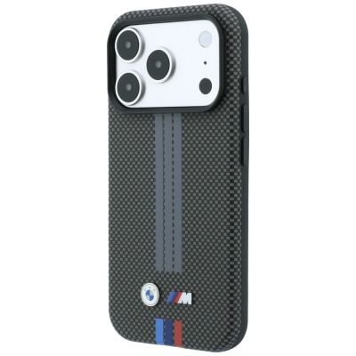 2. BMW M Quadrille Kevlar Tricolor Print Lines MagSafe Case for iPhone 18 Pro / 17 Pro - Dark Gray