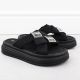 3. Women’s black platform slides with rhinestones Potocki 16347