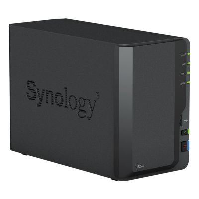 4. NAS Synology DS223; Tower; 2x (3.5" SATA HDD)/2.5" HDD SSD); Realtek RTD1619B;,2GB DDR4, 1x 1GbE RJ-45