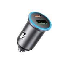 Acefast B15 65W USB-A + USB-C Car Charger - Gray