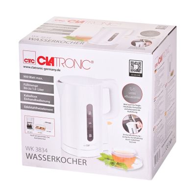 7. Electric kettle 1L WK 3834 CLATRONIC white