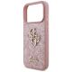 6. Guess Fixed Glitter Big 4G Case for iPhone 17 Pro / 18 Pro - Pink