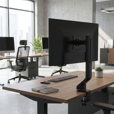 8. Maclean MC-853 Desk Monitor Mount (desk-mounted; 17"–32"; max. 8 kg)