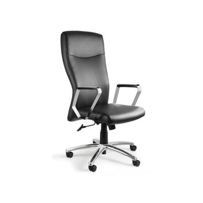 Adella C239 office chair, natural leather, HL-4, black