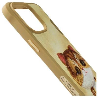 4. Nimmy Big Eyed Pet 2.0 Cat Case for iPhone 15 Pro Max - Green
