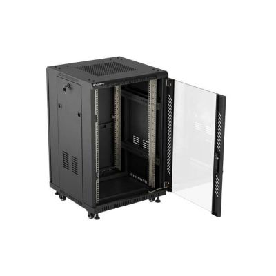 33. LANBERG FLOOR CABINET 19" 18U 600X600 BLACK