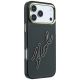 4. Karl Lagerfeld IML Big Signature Resin Metal Frame Case for iPhone 18 Pro Max / 17 Pro Max - Black