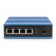 3. Industrial switch 4x 1000Base-TX PoE 120W + 1x 1000Base-FX (without module) DIN extended temperature range