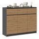 4. Chest of drawers 3D3S 120x40xH97 anthracite/artisan