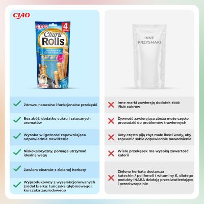 4. INABA Churu Rolls Tuna with Scallops - a treat for cats - 4x10 g