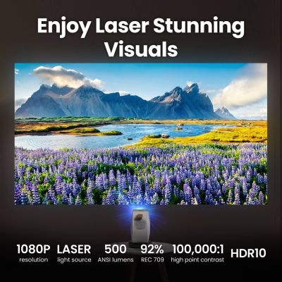 10. Benq GV50 Projector | Full HD (1920x1080) | 500 ANSI Lumens | White/Gray | Wi-Fi