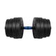 8. Bituminous adjustable dumbbells with connector 2x15kg REBEL ACTIVE