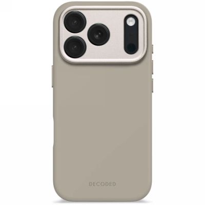 Decoded AntiMicrobial Silicone Backcover with MagSafe for iPhone 17 Pro - Beige
