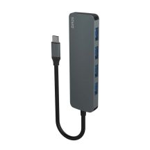 SAVIO AK-54 HUB USB-C - 4 X USB-A, GRAY