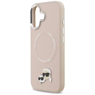 6. Karl Lagerfeld Karl & Choupette Pins MagSafe Case for iPhone 17 Pink